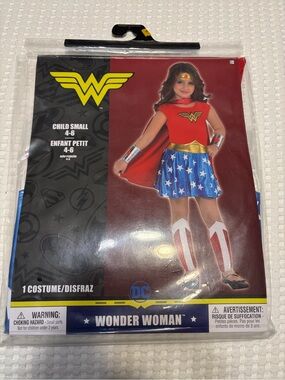 Wonder Woman Kids Costume - Red, Blue, Gold. Child small new